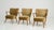 Mid 20th Century Set of Three Mid-Century Modern Upholstered Armchairs Gold Bronze For Sale - Image 5 of 13