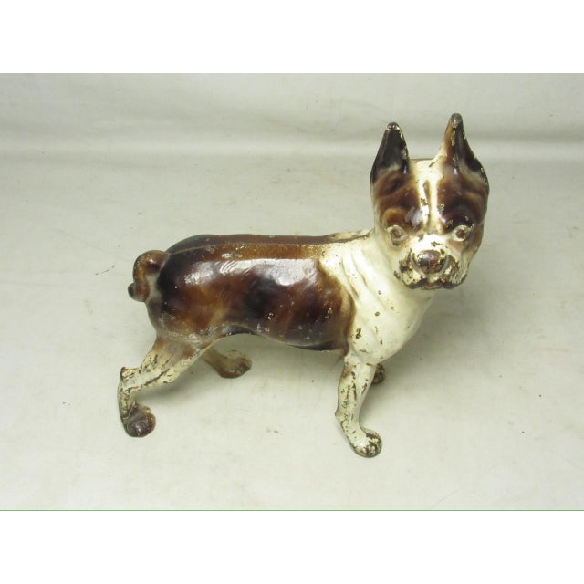 Vintage Cast Iron Hubley Boston Terrier Doorstop For Sale - Image 12 of 15