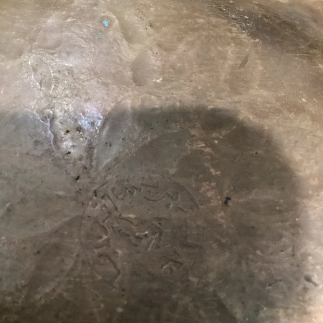 Late 19th Century Antique Highly Crafted and Detailed Moroccan Cooper Plate For Sale - Image 9 of 13