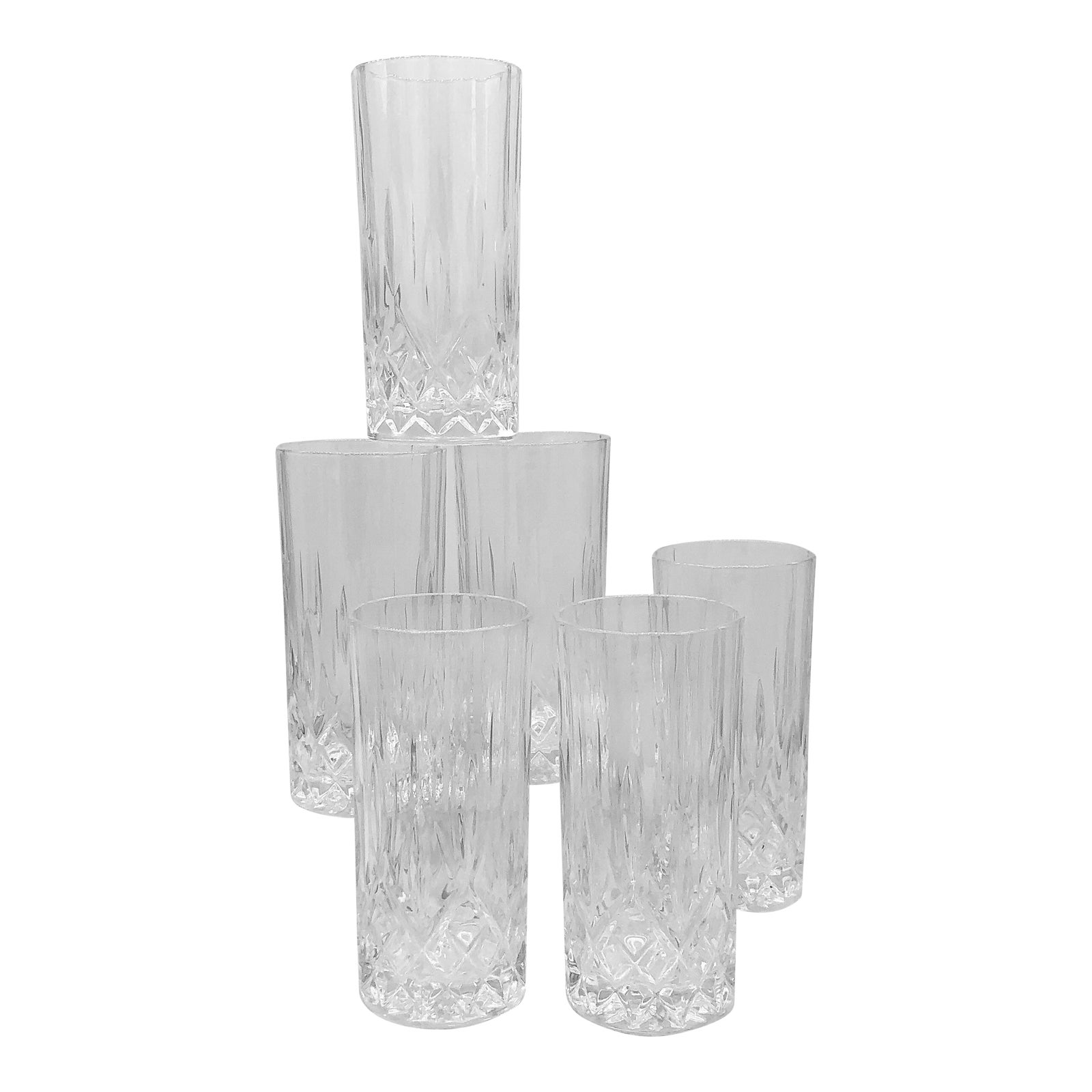Vintage Highball Glasses Opera by Royal Crystal Rock Set of 6 Chairish