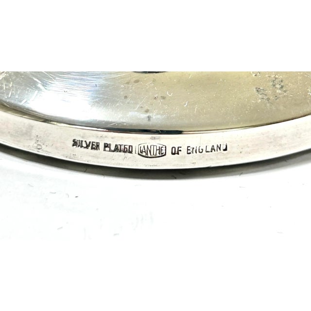 Metal Vintage Silver Candlesticks – Lanthé England Silver Plate Candle Holders – Set of 2 For Sale - Image 7 of 8