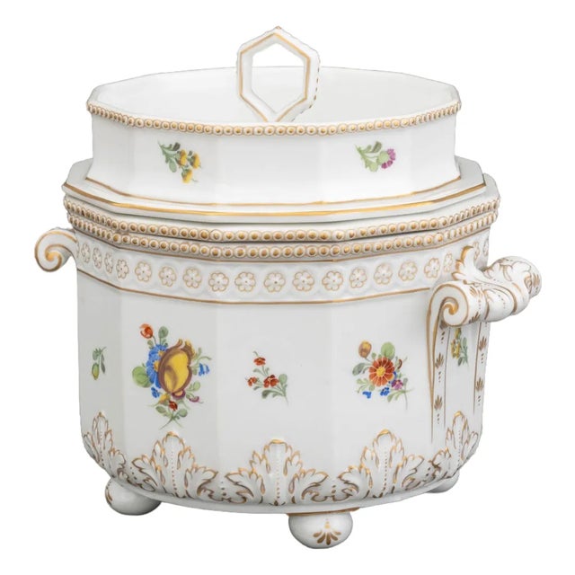 Nymphenburg Porcelain Ice Cream Cooler Pail, 19th Century For Sale