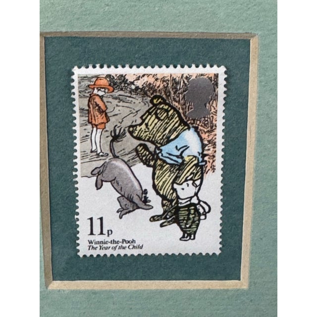 Wood Adorable 1979 Custom Framed Literary British Stamps Nursery Decor For Sale - Image 7 of 10