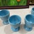 1970s Frankoma Collection of Blue Ceramic Cups- Set of 4 For Sale - Image 4 of 8