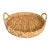 Vintage Coastal Hand-Woven Seagrass Serving Tray For Sale