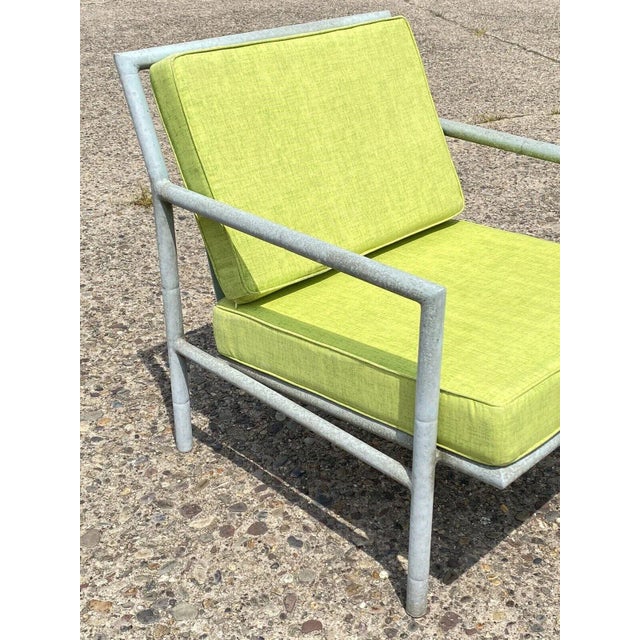 1970s Hauser Hollywood Regency Faux Bamboo Aluminum Metal Patio Sofa