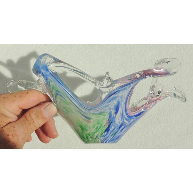 Glass Vintage Multi-Colored Murano Italian Art Glass Bowl For Sale - Image 7 of 12