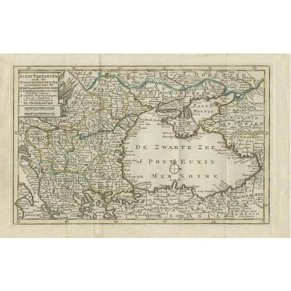 Late 18th Century Antique Map of the Black Sea and Surroundings by Keizer & De Lat, 1788 For Sale - Image 5 of 5