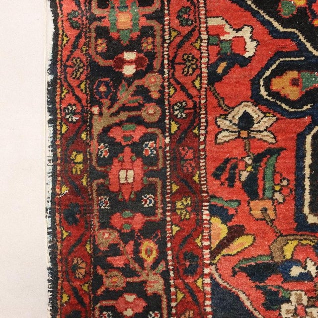 Textile Middle Eastern Bakhtiary Rug in Wool For Sale - Image 7 of 9