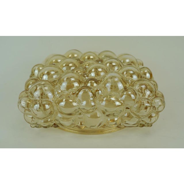 Large Mid-Century Modern Bubble Amber Glass Ceiling Light, 1960s For Sale - Image 4 of 15