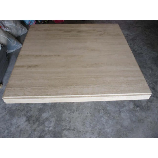 Antique White Vintage Italian Travertine Coffee Table For Sale - Image 8 of 11
