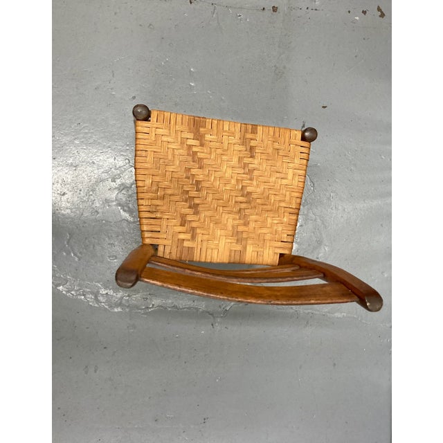 1900 - 1909 Antique Danish Rustic Shaker Style Woven Seat Chair For Sale - Image 5 of 10