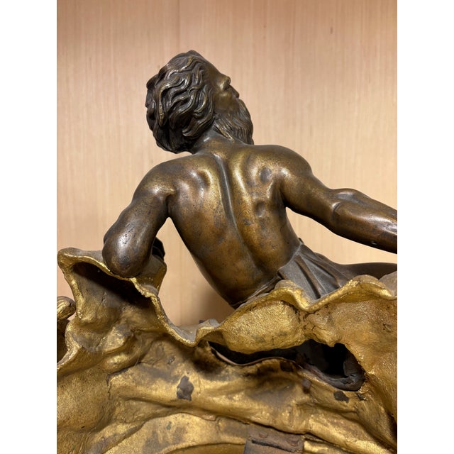 Metal 18th C. French Louis XV Gilt and Bronze Chenets Andirons-a Pair For Sale - Image 7 of 11