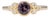 Purple Spinel Ring With Earth-Mined Diamond Accents: Solid 14k Gold, Round 4mm, Size 6.75 For Sale