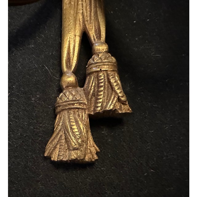 Pair of Late 20th Century Matching Brass Wall Sconces With Bows For Sale - Image 9 of 10
