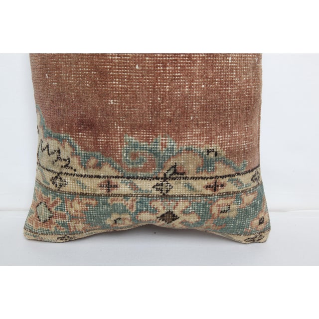 Textile Turkish Vintage Rug Pillow - 16'' X 22'' For Sale - Image 7 of 9