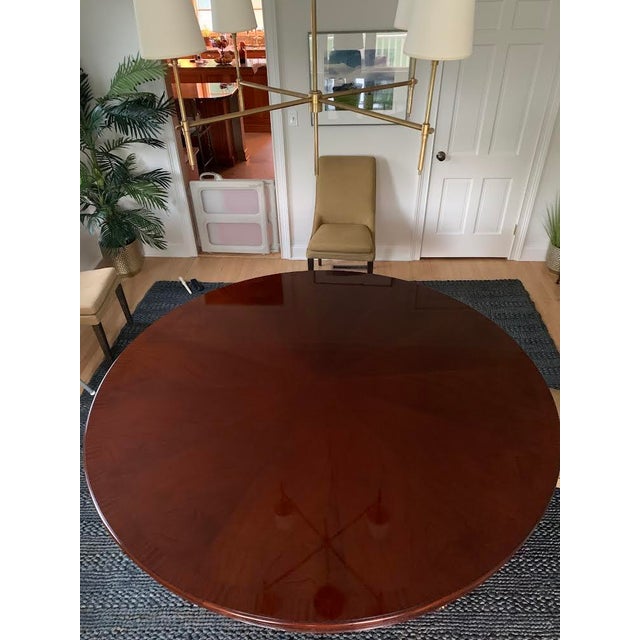 Contemporary Contemporary Round Mahogany Dining Table For Sale - Image 3 of 6