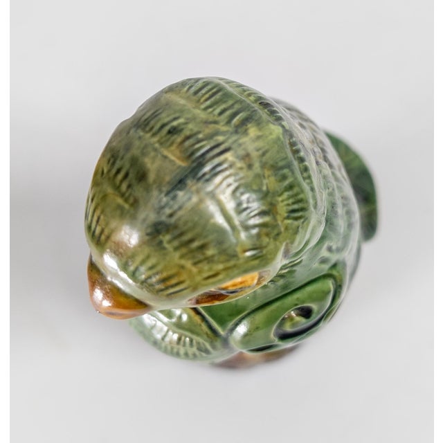 Ceramic 20th Century Chinese Chinoiserie Tang Style Pottery Parrot Figure in Sancai Glaze For Sale - Image 7 of 11