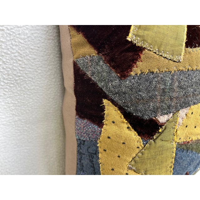 1930s A Pillow With Patchwork For Sale - Image 5 of 6