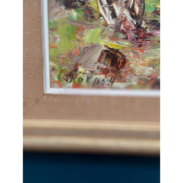 1950s John Sköld, Birch Forest, 1954, Oil on Canvas, Framed For Sale - Image 5 of 18