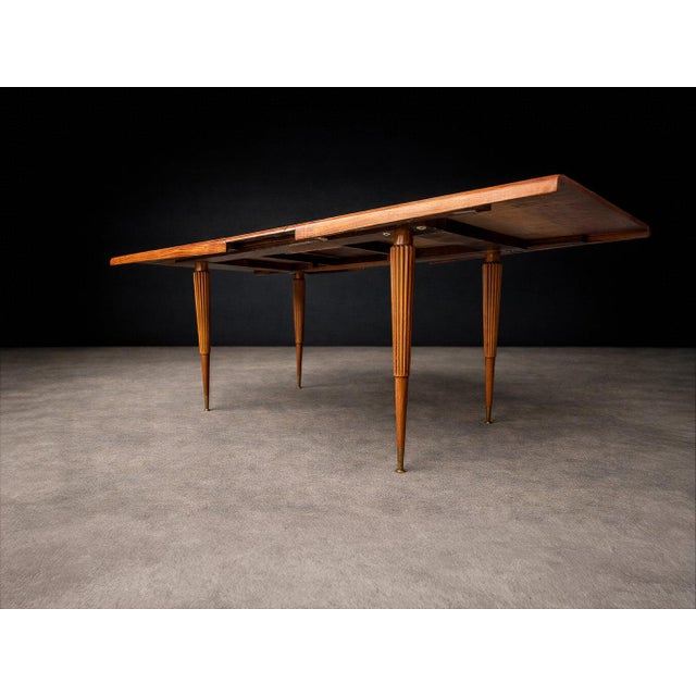Brown Extendable Brazilian Modern Dining Table in Caviúna Wood by Giuseppe Scapinelli, 1950s - Lot 628 For Sale - Image 8 of 15