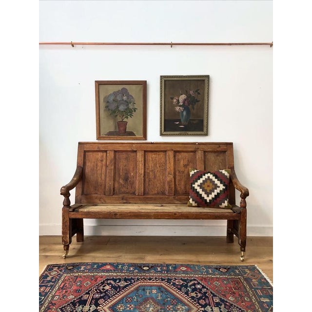 Wood 18th Century Panelled Hallway Bench For Sale - Image 7 of 7