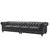 Animal Skin Century Chesterfield Sofa - Slate Leather - 118" For Sale - Image 7 of 9