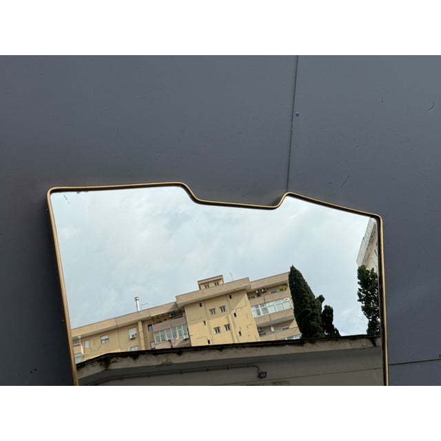 Brass Mirror from Gio Ponti, Italy, 1950s For Sale - Image 4 of 11