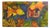Küchel Silvia La Bella, Fish Collage Colorful, 1998, Oil on Canvas For Sale