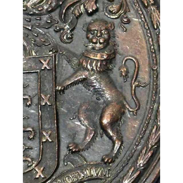 Black Early 19th Century Royal Hereford City Coat of Arms Plaque C1836 For Sale - Image 8 of 10