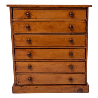 Mid-19th Century American Cherry Spice Chest With Hand-Cut Dovetail Drawers For Sale