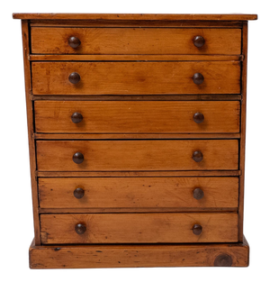 Mid-19th Century American Cherry Spice Chest With Hand-Cut Dovetail Drawers