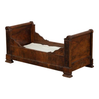 French Louis Philippe Walnut Sleigh Daybed For Sale