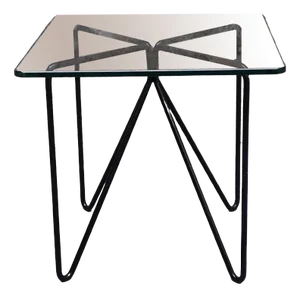 Lounge Coffee Table in Crystal & Iron