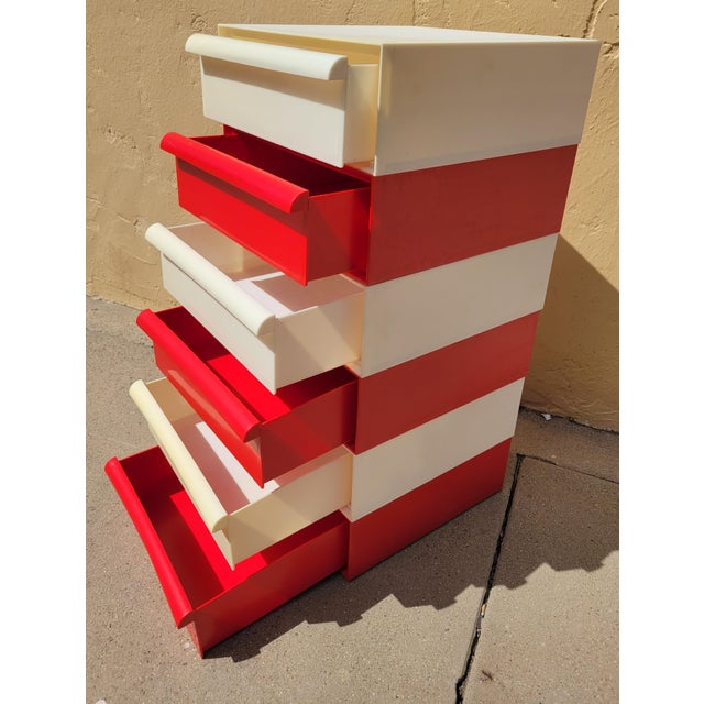 1960s Vintage Kartell Italian Fussell Drawers Art Studio Storage Chest