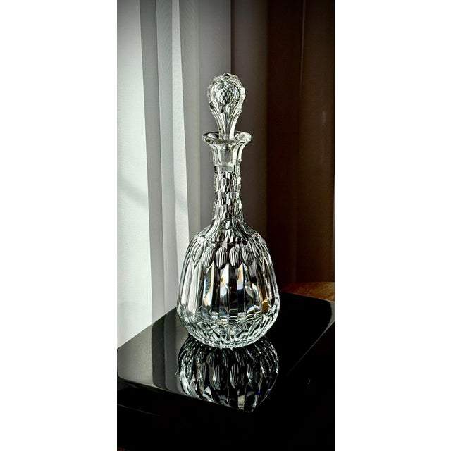 Glass Edwardian Petal-Cut Crystal Sherry Decanter, England, 1905 For Sale - Image 7 of 18