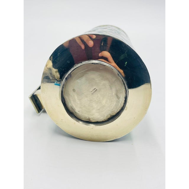 1950s Mid-Century Modern Mexican Alpaca Silver and Abalone Inlay Water Pitcher For Sale - Image 16 of 17