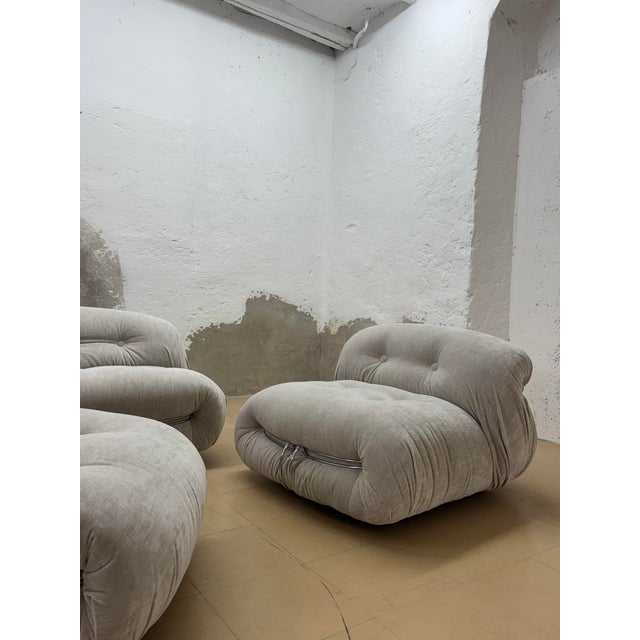 Soriana Living Room Set by Afra and Tobia Scarpa for Cassina, Set of 4 For Sale - Image 3 of 13