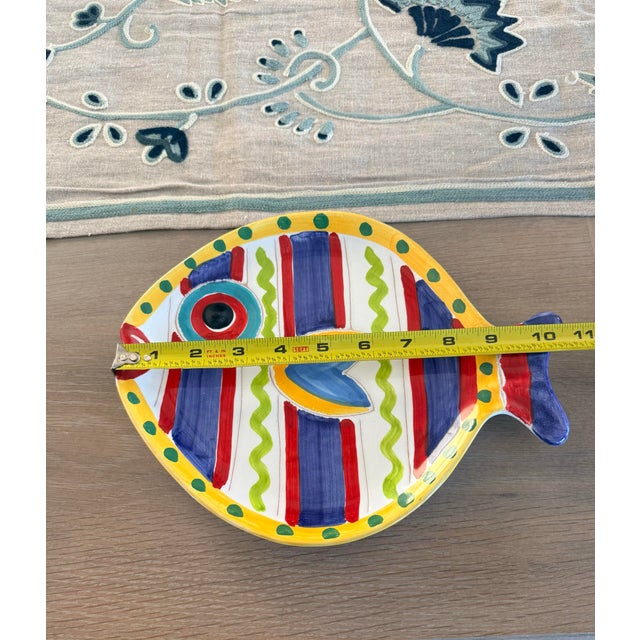 Vietri Italian Fish Dish Colorful Serveware For Sale In Jacksonville, FL - Image 6 of 7