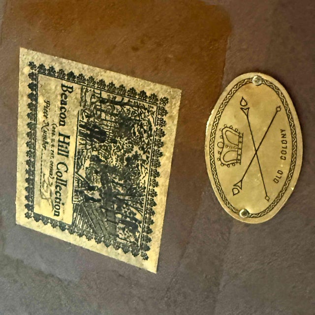 Mid 20th Century Beacon Hill Table - Mahogany Veneer and Brass For Sale - Image 5 of 8