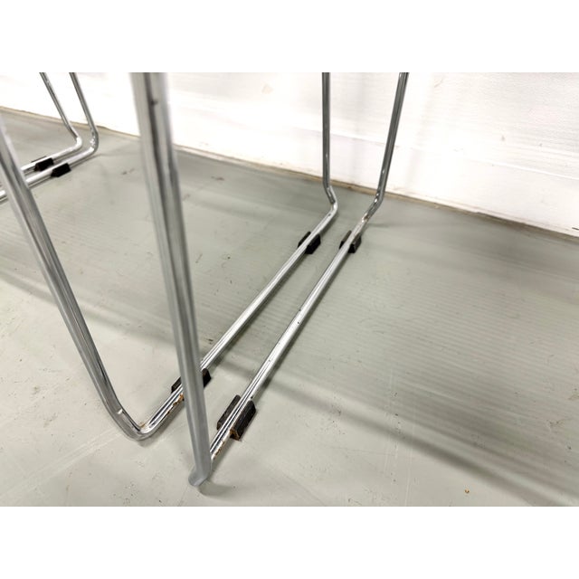 Black Italian Black and Chrome Spaghetti Chairs Design, 1980s, Set of 6 For Sale - Image 8 of 18