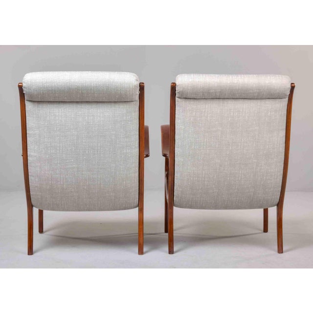 Italian Mid-Century Walnut Lounge Chairs by Longhi, Milan - Pair For Sale In Detroit - Image 6 of 12