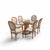 Vintage Carved Wood Oval Glass Dining Set With Six Upholstered Chairs For Sale - Image 4 of 18