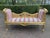 1960s 1960s French Louis XVI Gold Beech Cane Damask Settee For Sale - Image 5 of 10