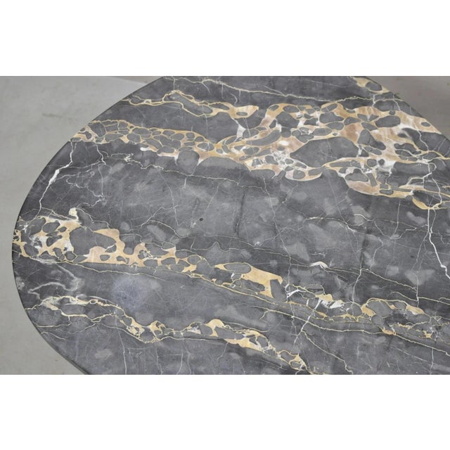 Mid 20th Century Vintage Custom Heart Shaped Italian Marble Top Hollywood Regency Coffee Table For Sale - Image 5 of 11