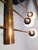 Mid-Century Brass Chandelier with 6 Opaline Spheres, Italy, 1960s For Sale - Image 10 of 14