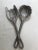 Set of salad servers by famous designer Arthur Court. Shaped as a pair of elephant heads with the trunks extended to serve...
