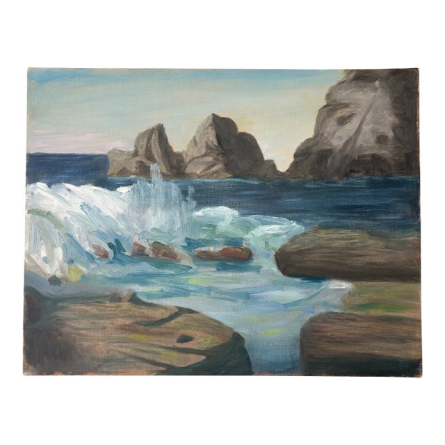 Mid 20th Century Original Seascape Painting For Sale
