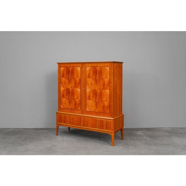 Mid-Century Modern Highboard in Walnut, 1900s For Sale - Image 4 of 16