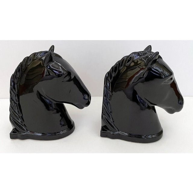 1950s Horse Head Bookends - a Pair For Sale - Image 4 of 7